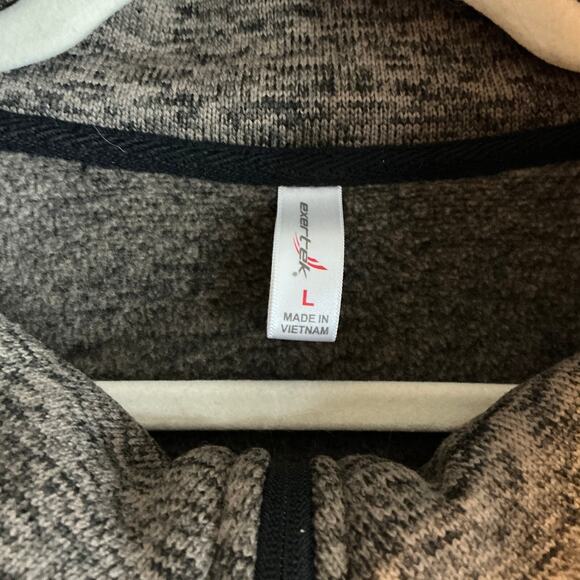 Exertek Zip-Up Jacket | Size L | 20.5” X 31” | Brown & Black Cozy Layer - Picture 6 of 6